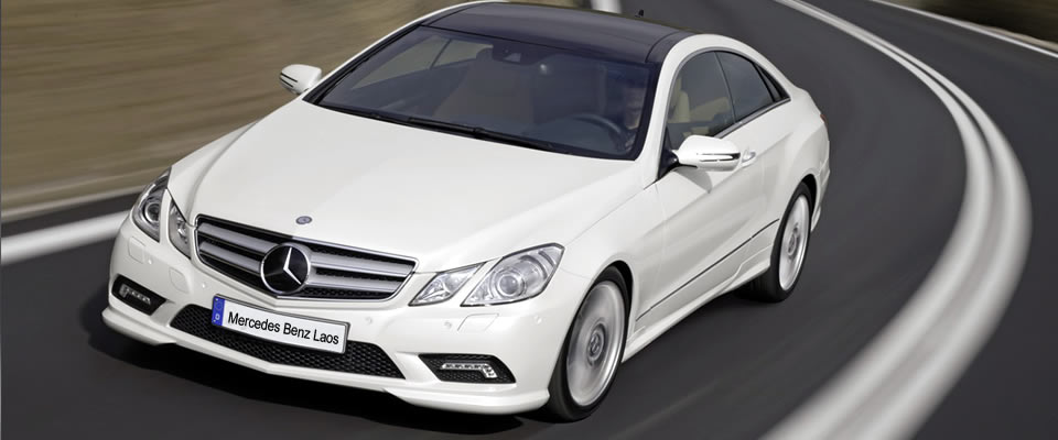 White Mercedes Benz E Class