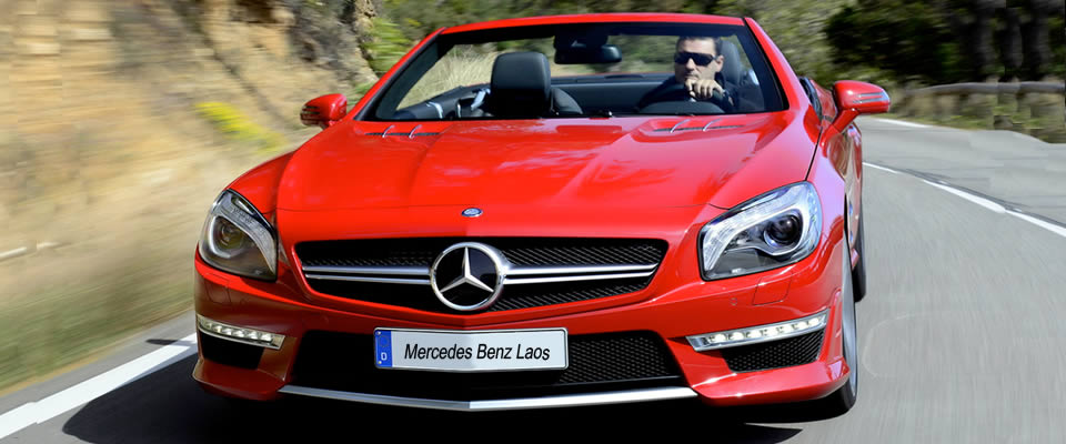 Red Mercedes Benz SL 63 AMG