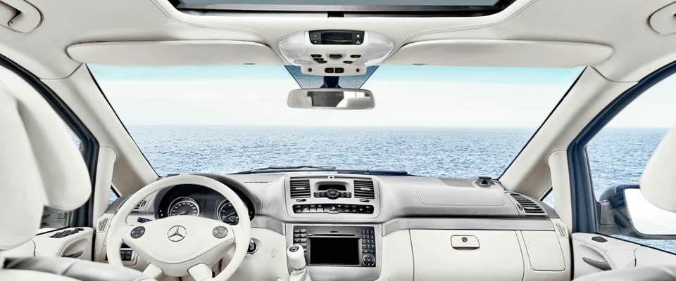 Mercedes Benz Viano Vision white front Interior